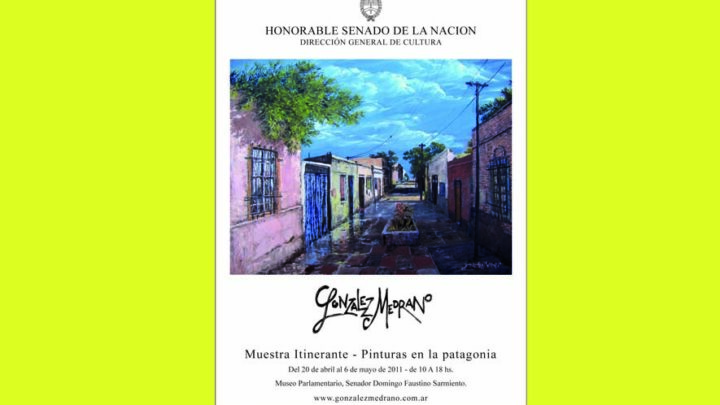 González Medrano expone en el Museo del Senado – con temática del chubut –