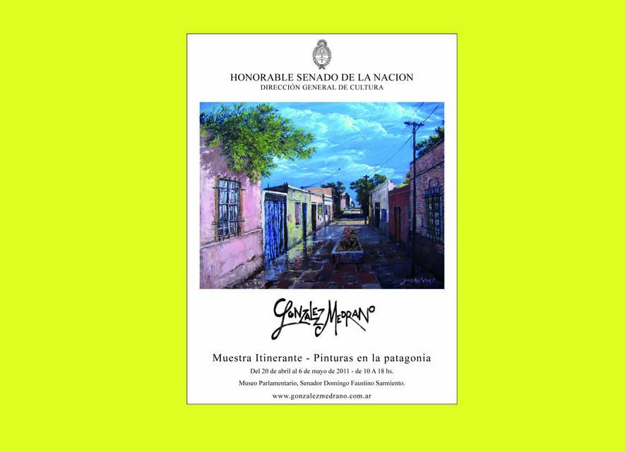 González Medrano expone en el Museo del Senado – con temática del chubut –