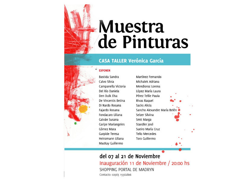 Muestra del Taller de Pintura de Verónica García en el Portal de Madryn