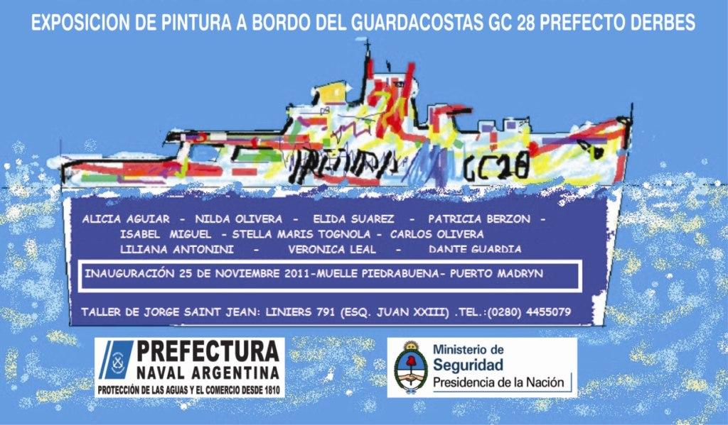 Muestra de pinturas a bordo de un Guardacostas