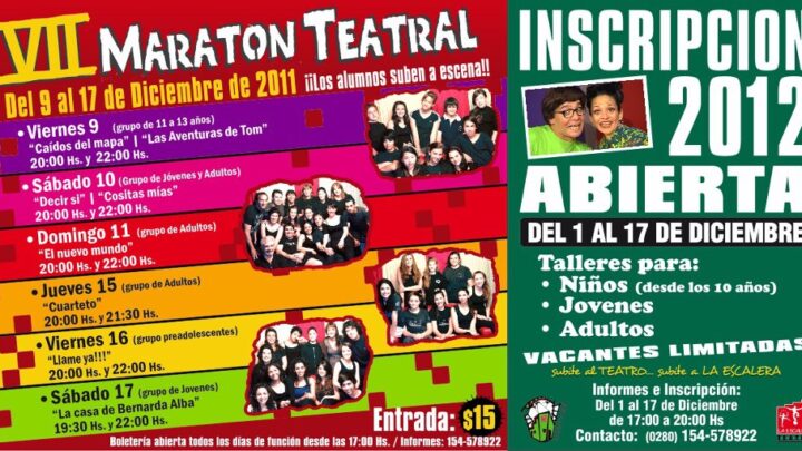 VII Maratón teatral e inscripciones 2012 abiertas