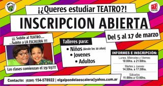 Inscripciones abiertas para Teatro