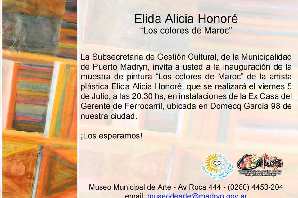 Élida Honoré expondrá «Los colores de Maroc»