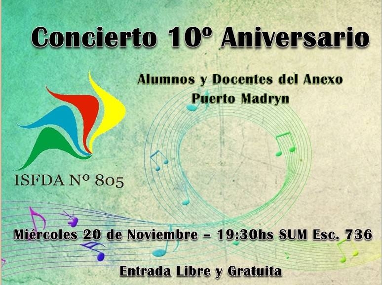 Múltiples actividades por el 10º Aniversario del Anexo del ISFDA Nº 805