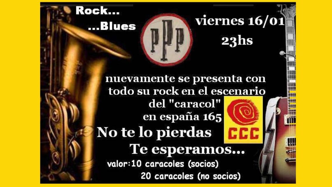 PPP ROCK Y BLUES EN EL CCCARACOL