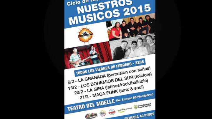 PERCUSIÓN, FOLCLORE, ROCK Y FUNK EN EL CICLO “NUESTRO MÚSICOS” DURANTE FEBRERO