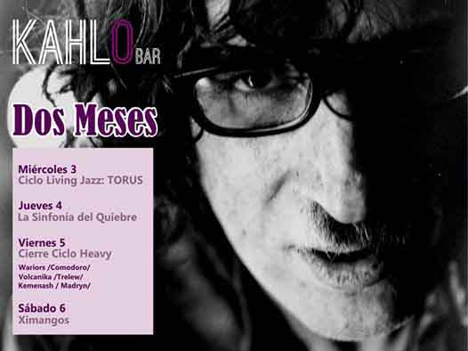 PROGRAMACION EN KAHLO BAR, PARA EL 25 EL CUARTETO DE NOS