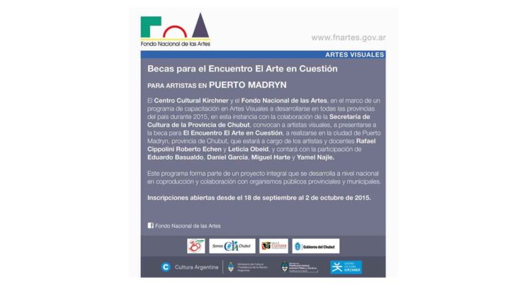 BECAS Y PROGRAMA  DE CAPACITACION EN ARTES VISUALES