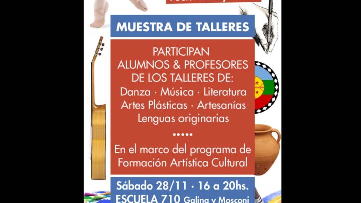 LOS TALLERES CULTURALES HARÁN SU MUESTRA DE FIN DE AÑO