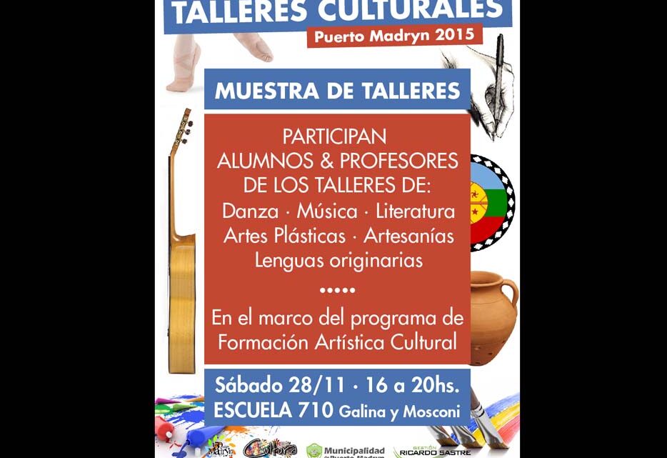 LOS TALLERES CULTURALES HARÁN SU MUESTRA DE FIN DE AÑO
