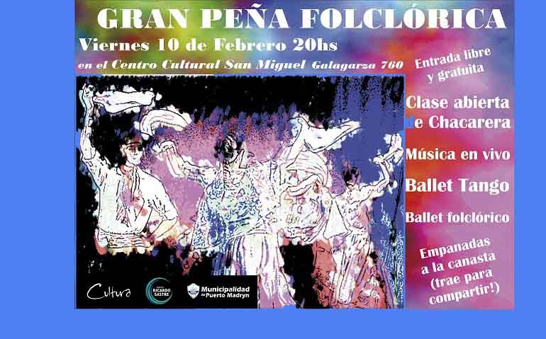 “GRAN PEÑA FOLCLÓRICA” EN EL CENTRO CULTURAL SAN MIGUEL