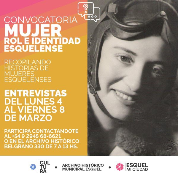 CONVOCATORIA: ”MUJER, ROL E IDENTIDAD ESQUELENSE”