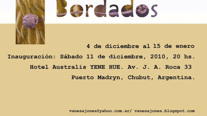 Vanesa Jones inaugura su muestra «Bordados»