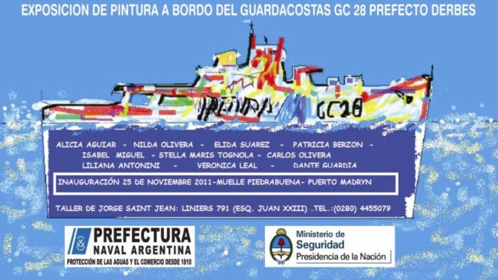 Muestra de pinturas a bordo de un Guardacostas