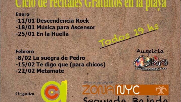 Recitales gratuitos en la playa