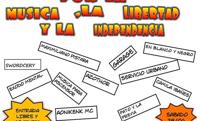 “Jóvenes por la música, la libertad y la independencia”