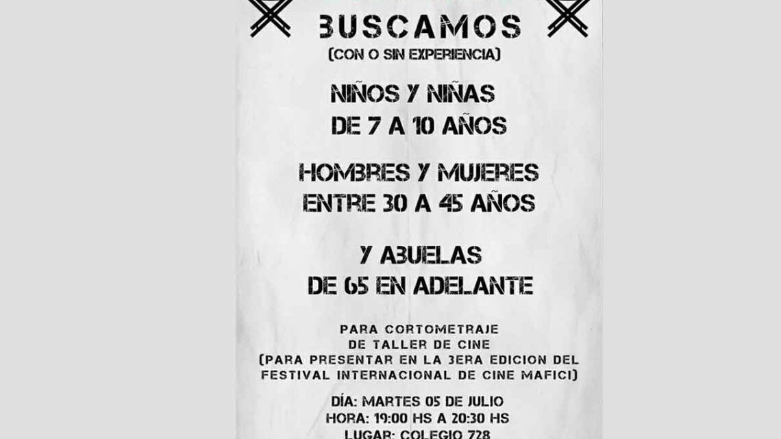 CASTING DE TALLER DE CINE